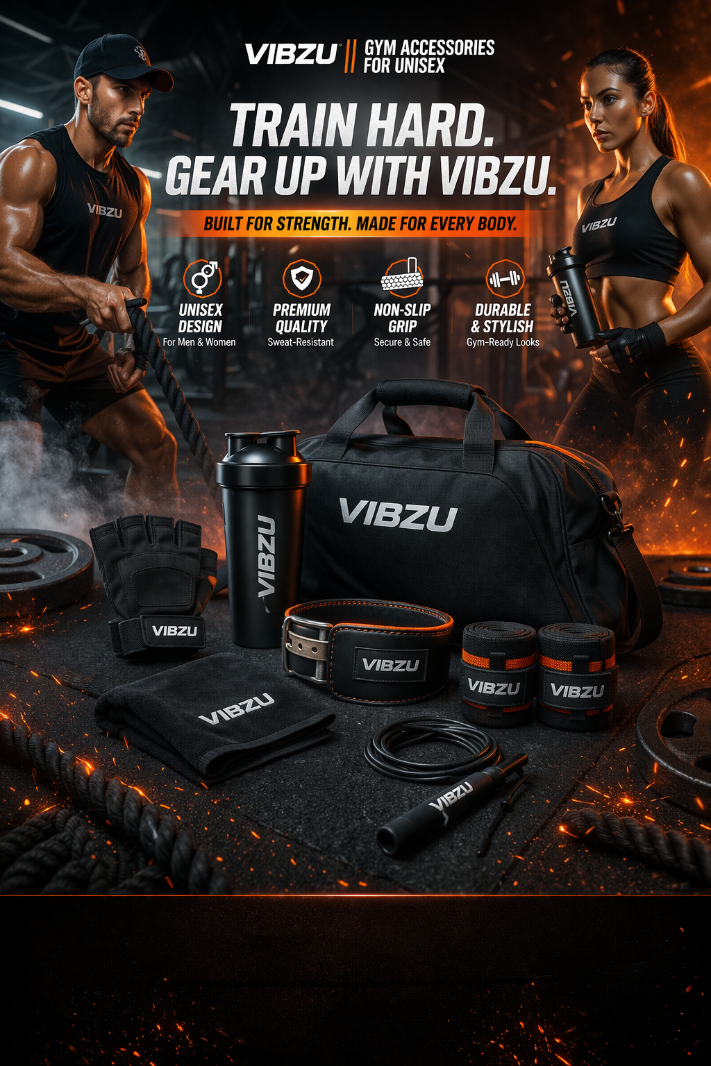 VIBZU || Gym Accessories (Unisex)
