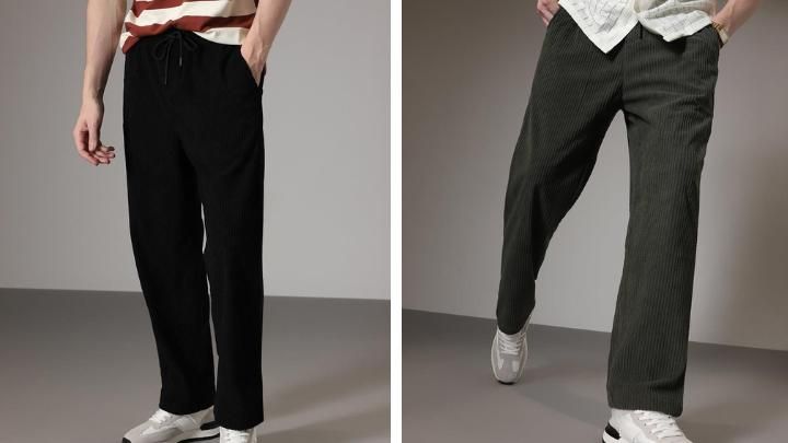 Combo of 2 Men's Caudray Fabric Stylish Pants || VIBZU