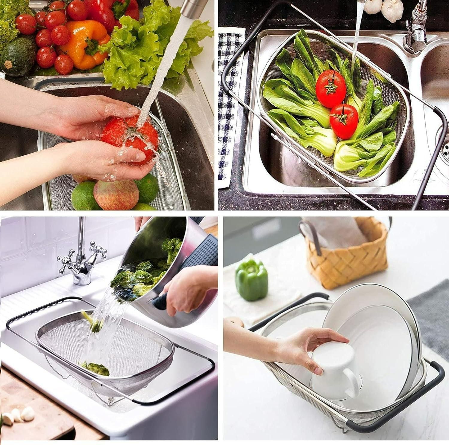 Stainless Steel Colander Oval Shape Big Size || VIBZU