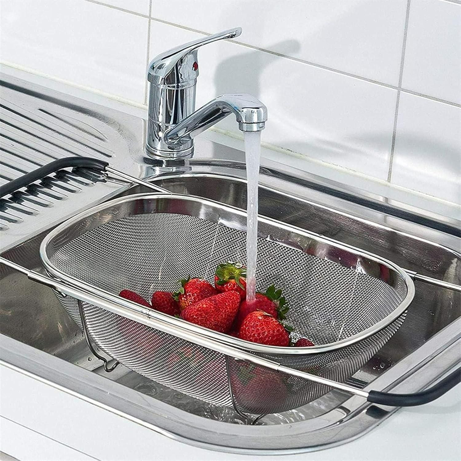 Stainless Steel Colander Oval Shape Big Size || VIBZU