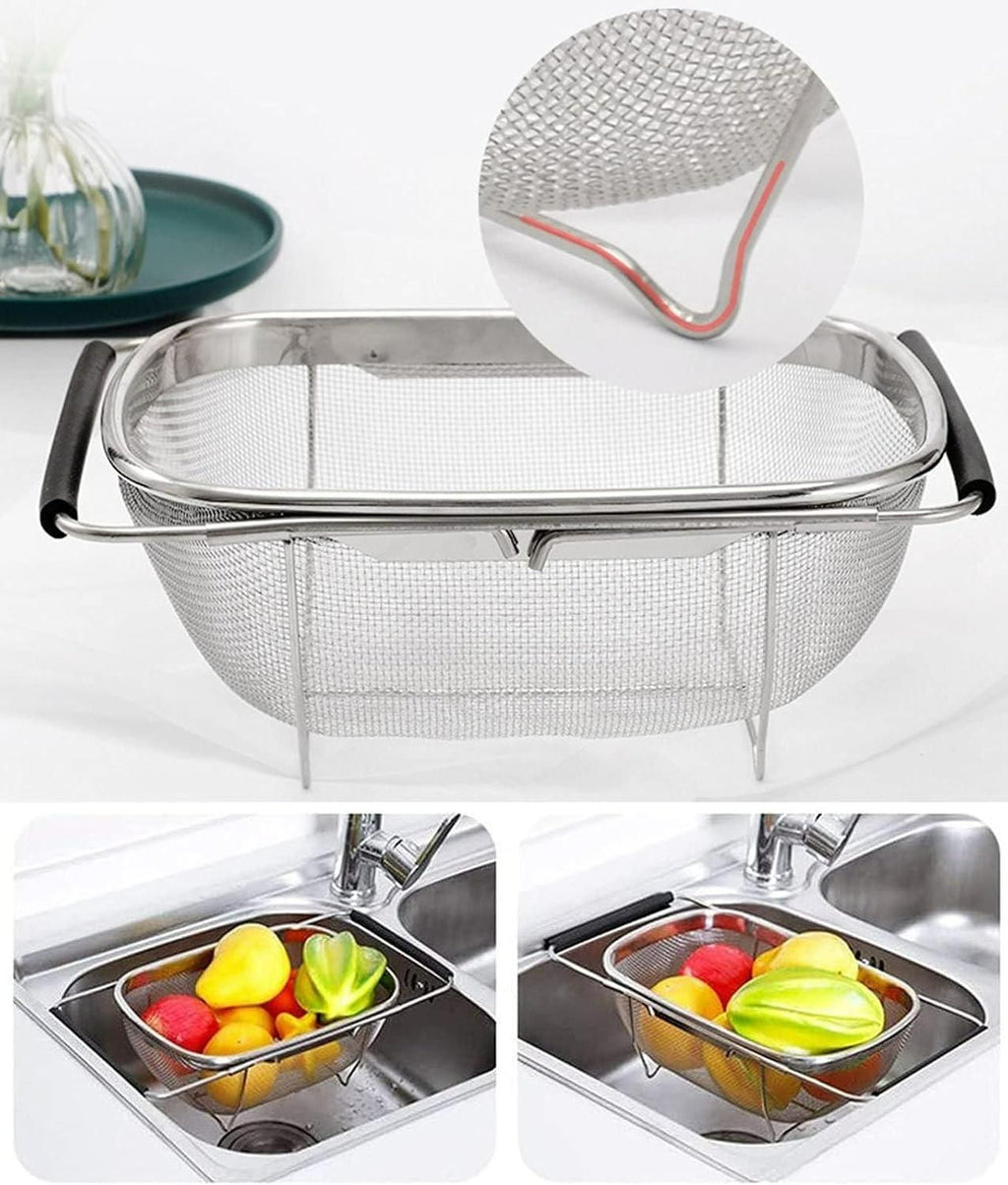 Stainless Steel Colander Oval Shape Big Size || VIBZU