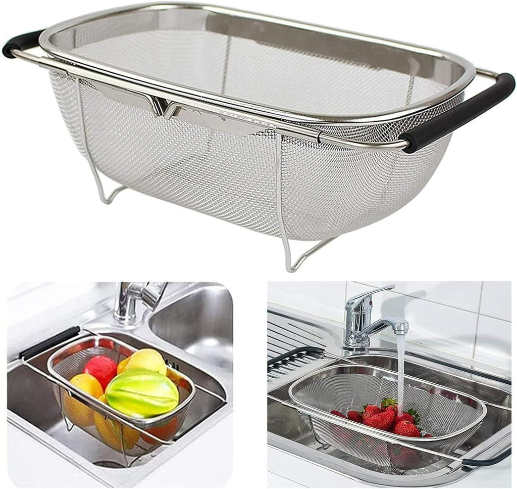 Stainless Steel Colander Oval Shape Big Size || VIBZU